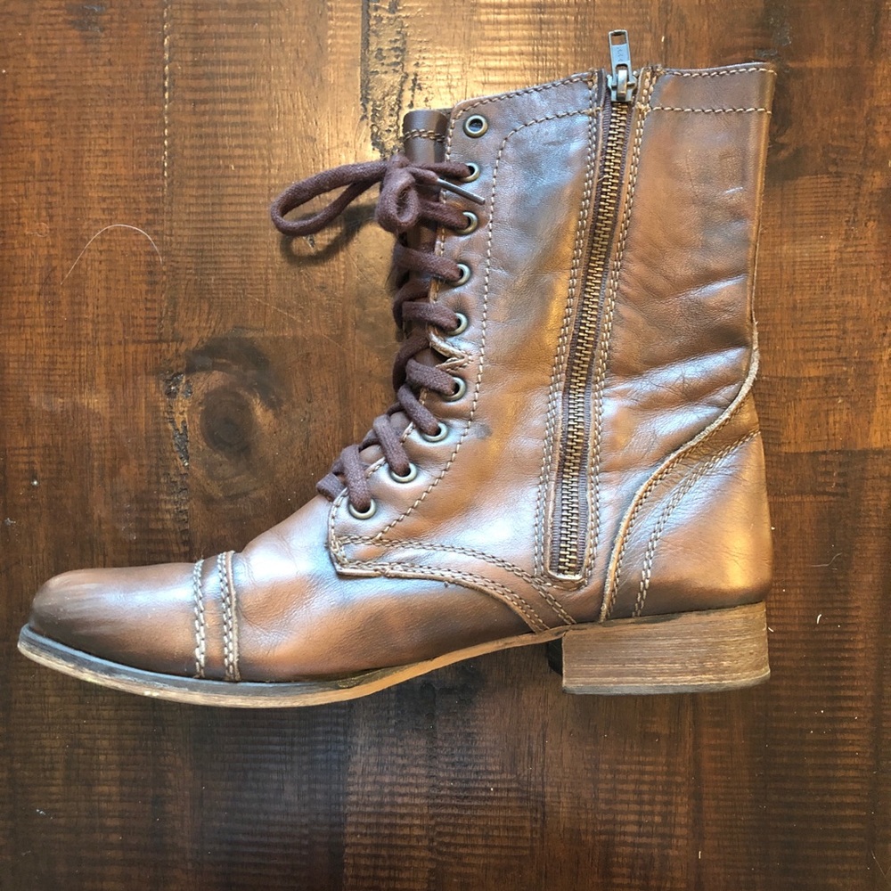 Steve Madden Military Style Leather Boots